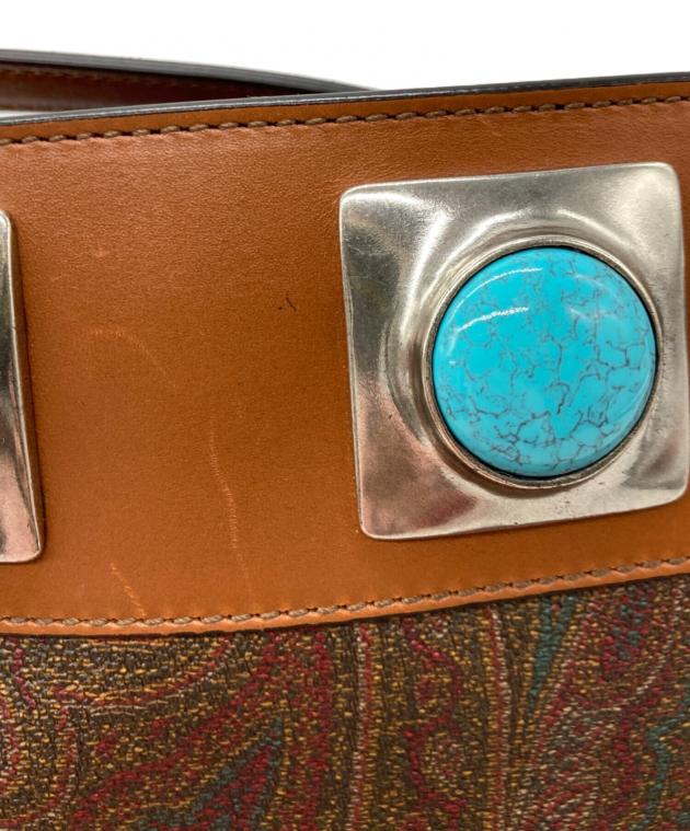 中古・古着通販】ETRO (エトロ) クラウンミーターコイズバケットバッグ