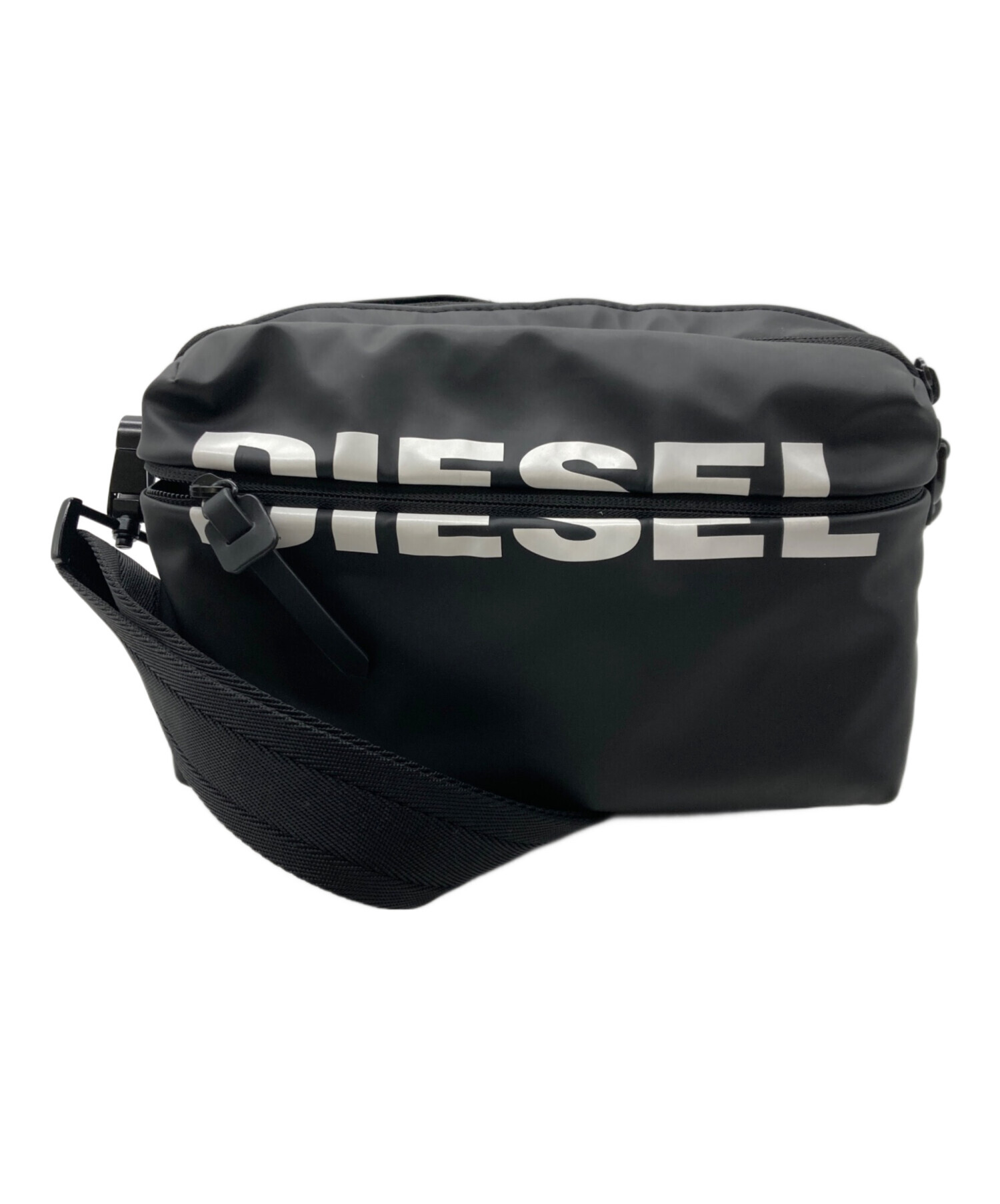 DIESELブラックボディバッグ ロゴ入り 未使用タグ付き 中古・古着通販】DIESEL (ディーゼル) ロゴボディバッグ ブラック