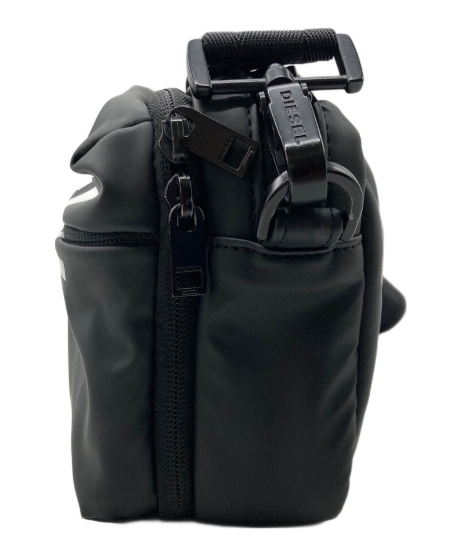DIESELブラックボディバッグ ロゴ入り 未使用タグ付き 中古・古着通販】DIESEL (ディーゼル) ロゴボディバッグ ブラック