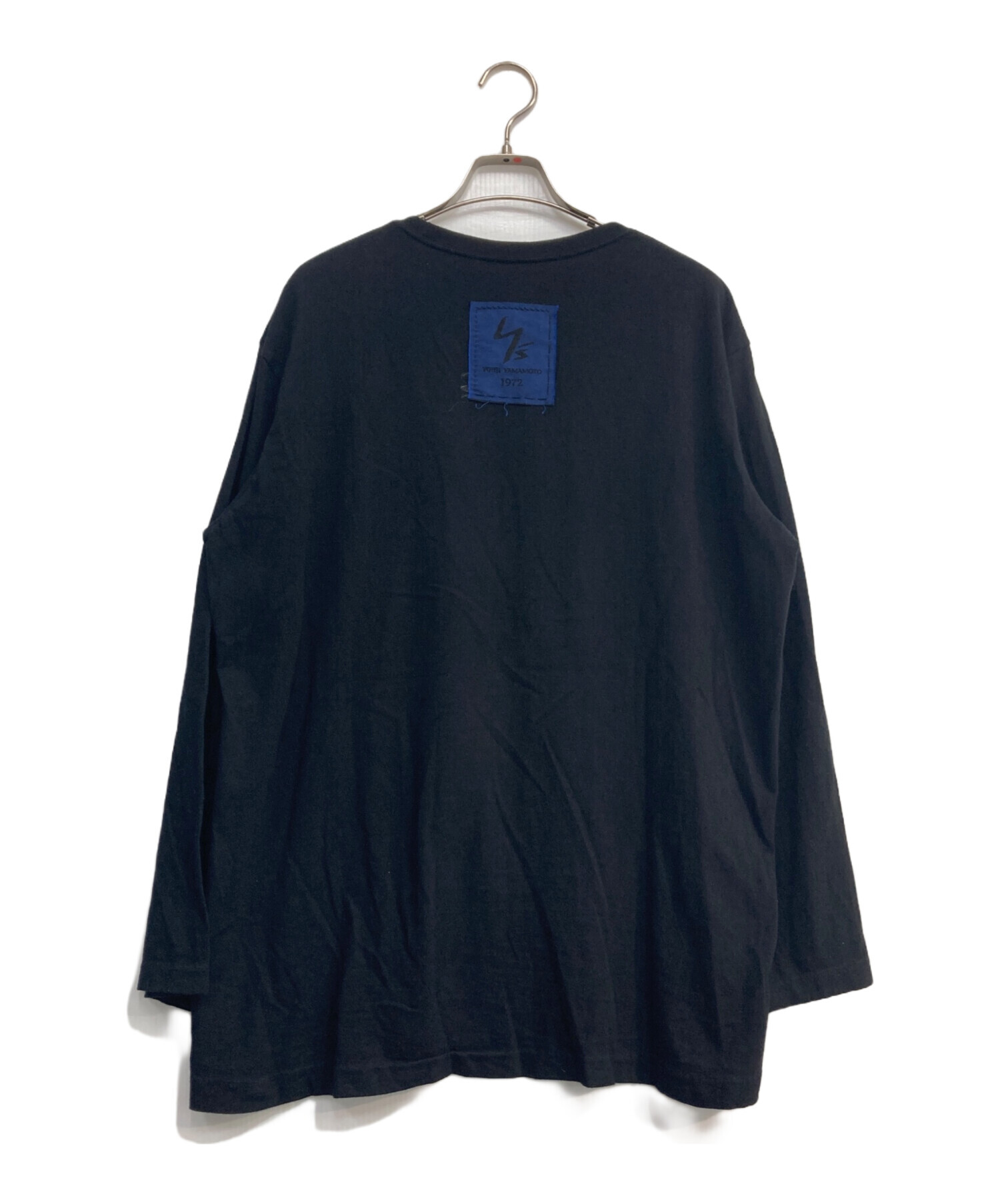 YOHJI YAMAMOTO ヨウジヤマモト Tシャツ・カットソー S 黒 【古着】【中古】【送料無料】 Yohji Yamamoto - YOHJI YAMAMOTO ヨウジヤマモト Tシャツ・カットソー