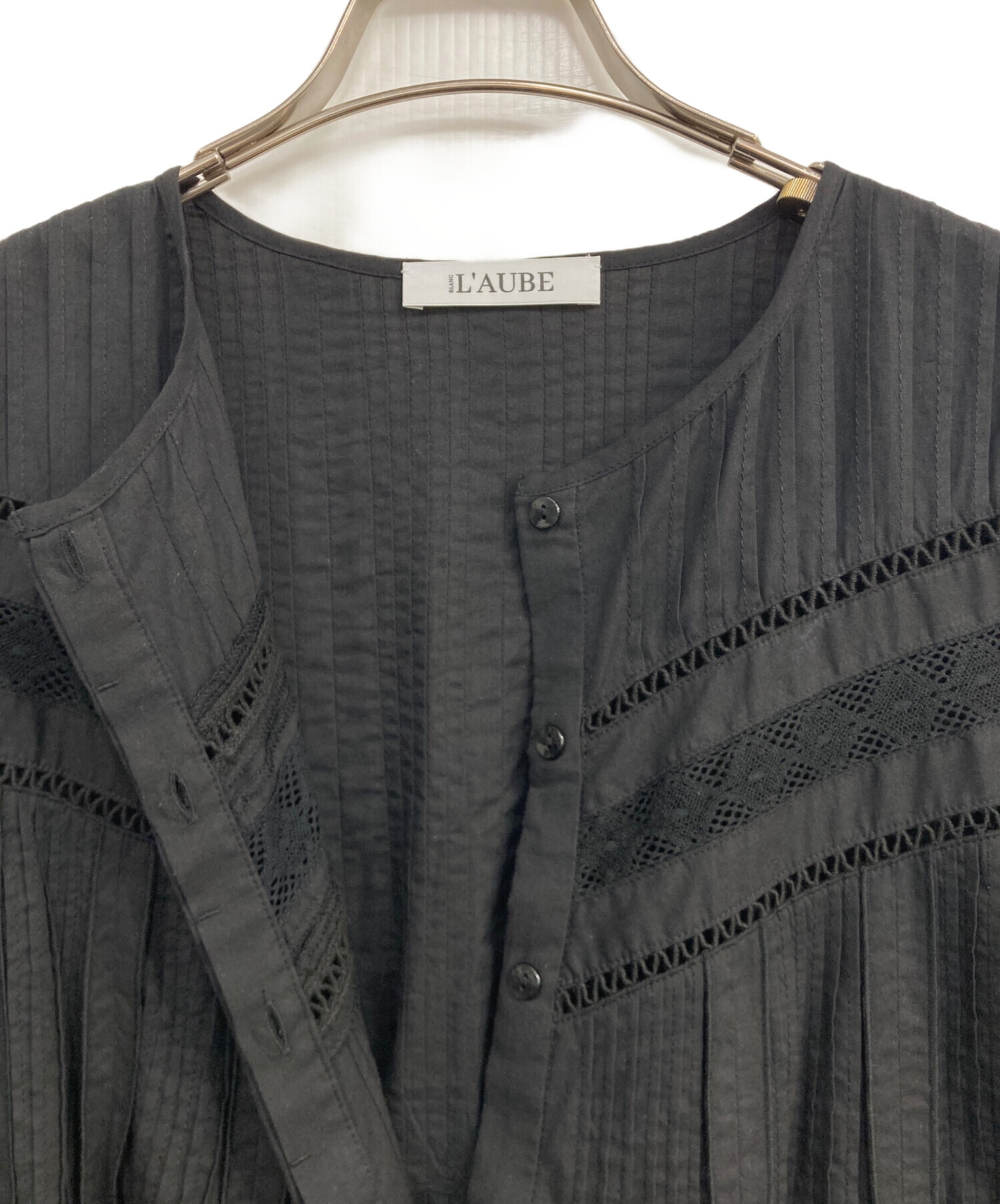 中古・古着通販】L'AUBE BLANC (ローブ ブラン) Pin-tuck Lace Mini