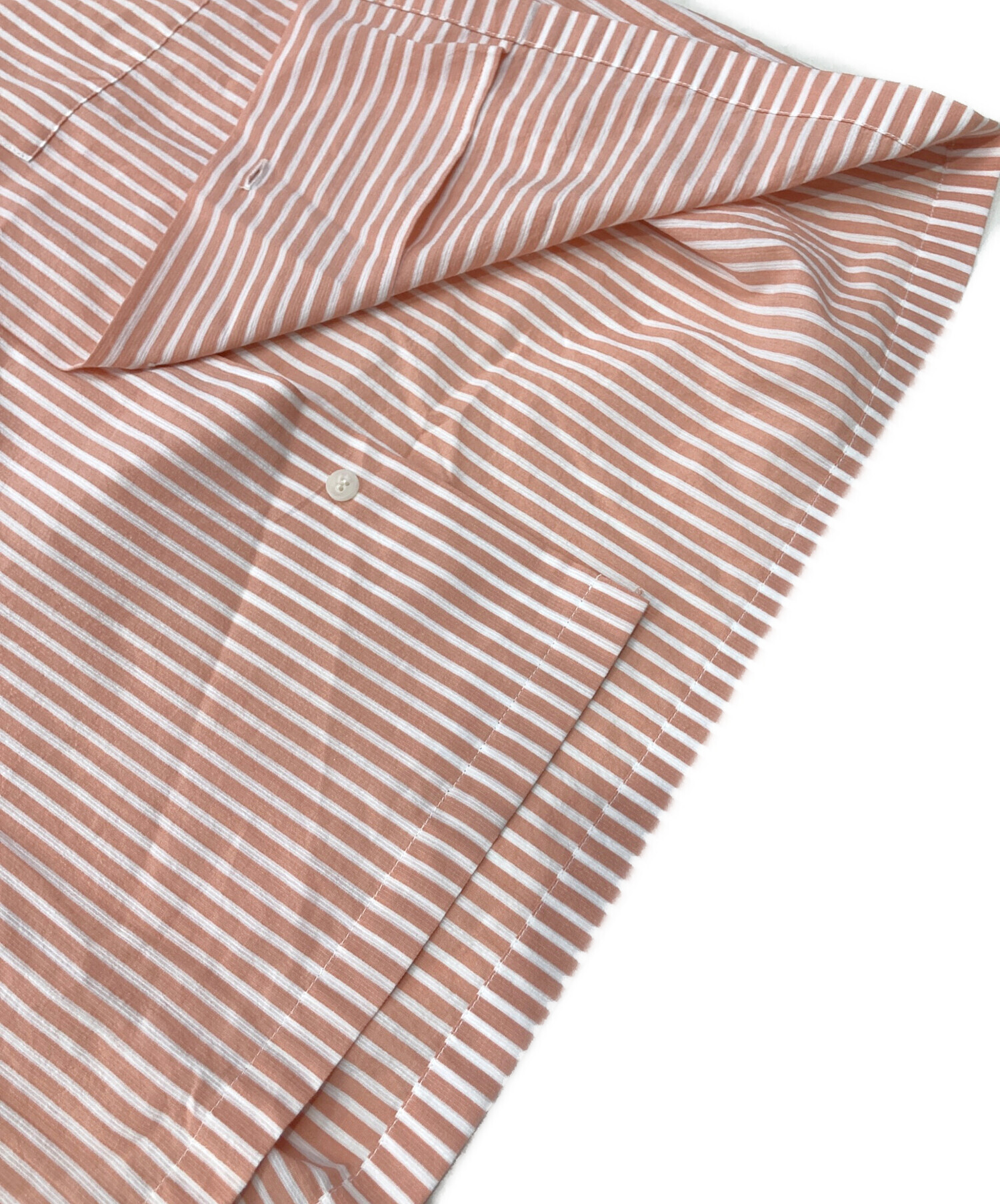 中古・古着通販】MAISON KITSUNE (メゾンキツネ) ストライプ半袖シャツ 