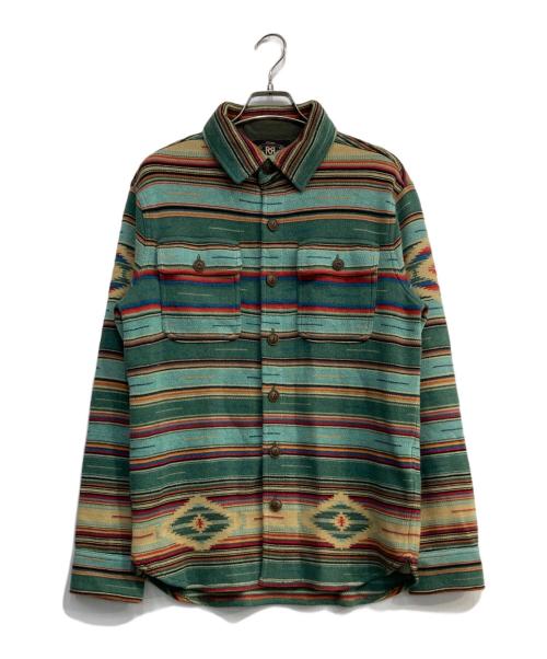 送料無料/【新品、未使用】RRL　RRLアメリカン・ワークウェア バナー 中古・古着通販】RRL (ダブルアールエル) セラーペワークシャツ ブルー