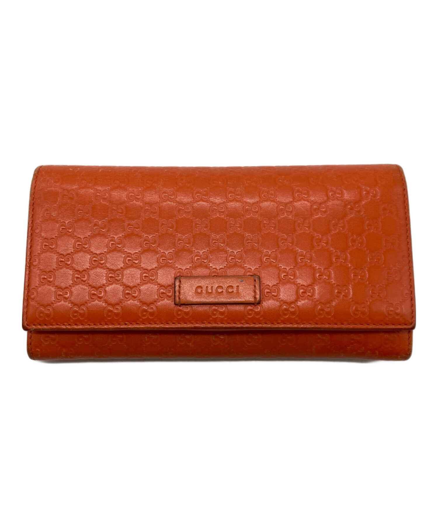 中古・古着通販】GUCCI (グッチ) 長財布 オレンジ｜ブランド・古着通販