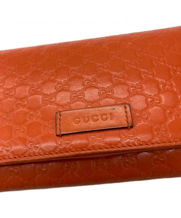 中古・古着通販】GUCCI (グッチ) 長財布 オレンジ|ブランド・古着通販 中古・古着通販】GUCCI (グッチ) 長財布 オレンジ|ブランド・古着通販