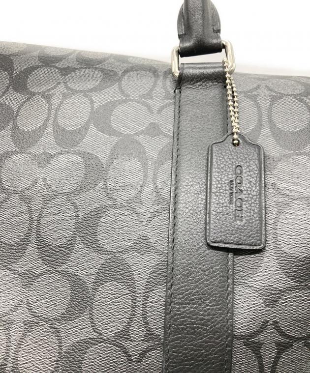 中古・古着通販】COACH (コーチ) ボストンバッグ ブラック×グレー