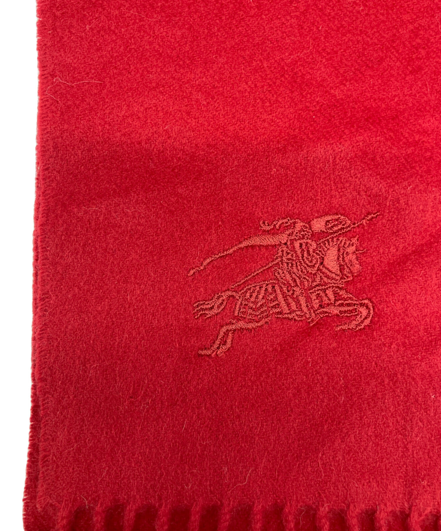 中古・古着通販】BURBERRY (バーバリー) ロゴ刺繍カシミヤマフラー