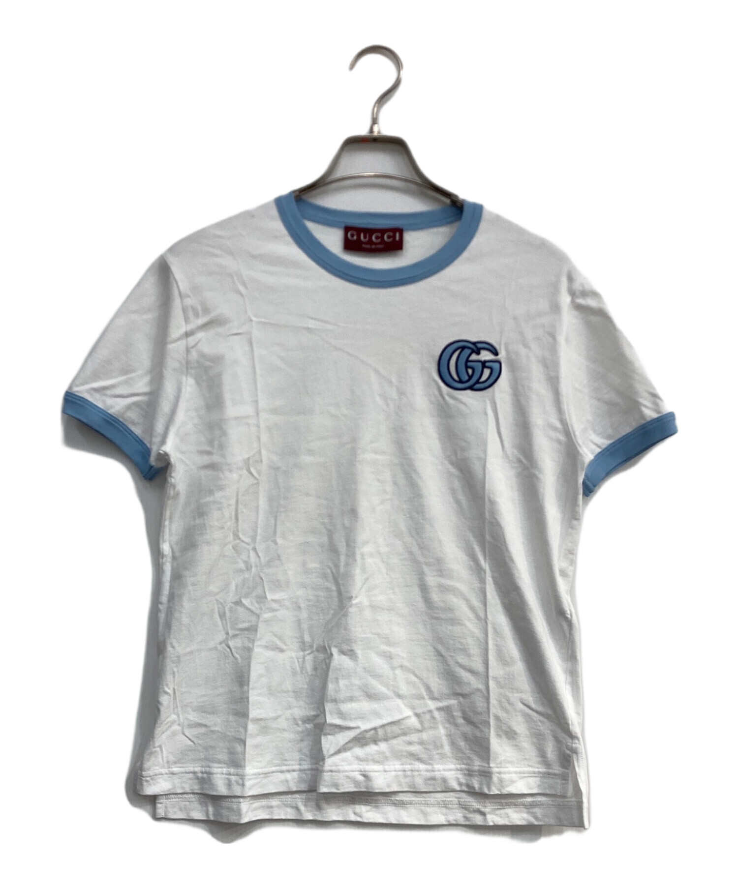 名作】GUCCI ロゴ gg Tシャツ 青 ブルー Lサイズ相当 【公式通販】
