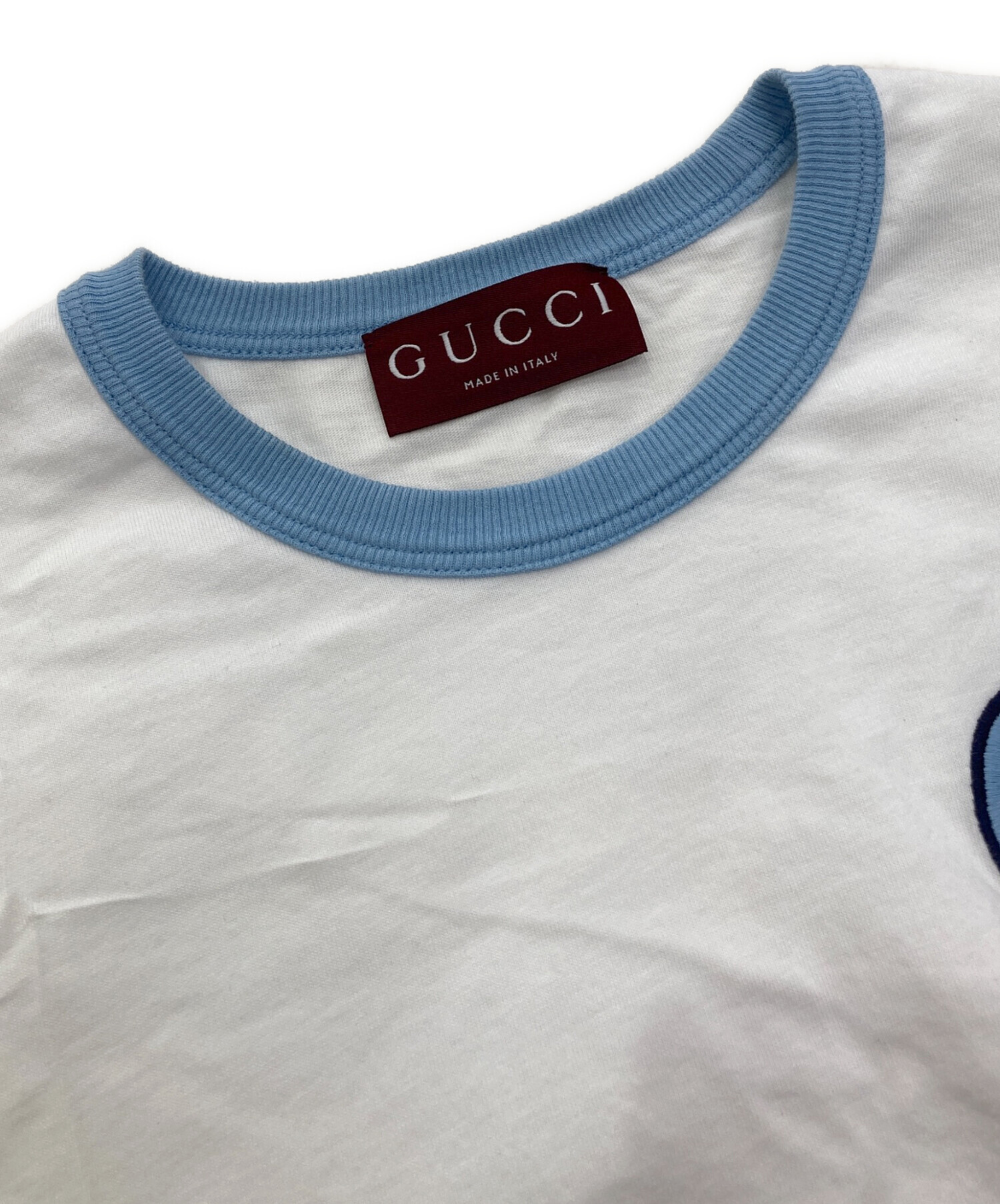 名作】GUCCI ロゴ gg Tシャツ 青 ブルー Lサイズ相当 【公式通販】