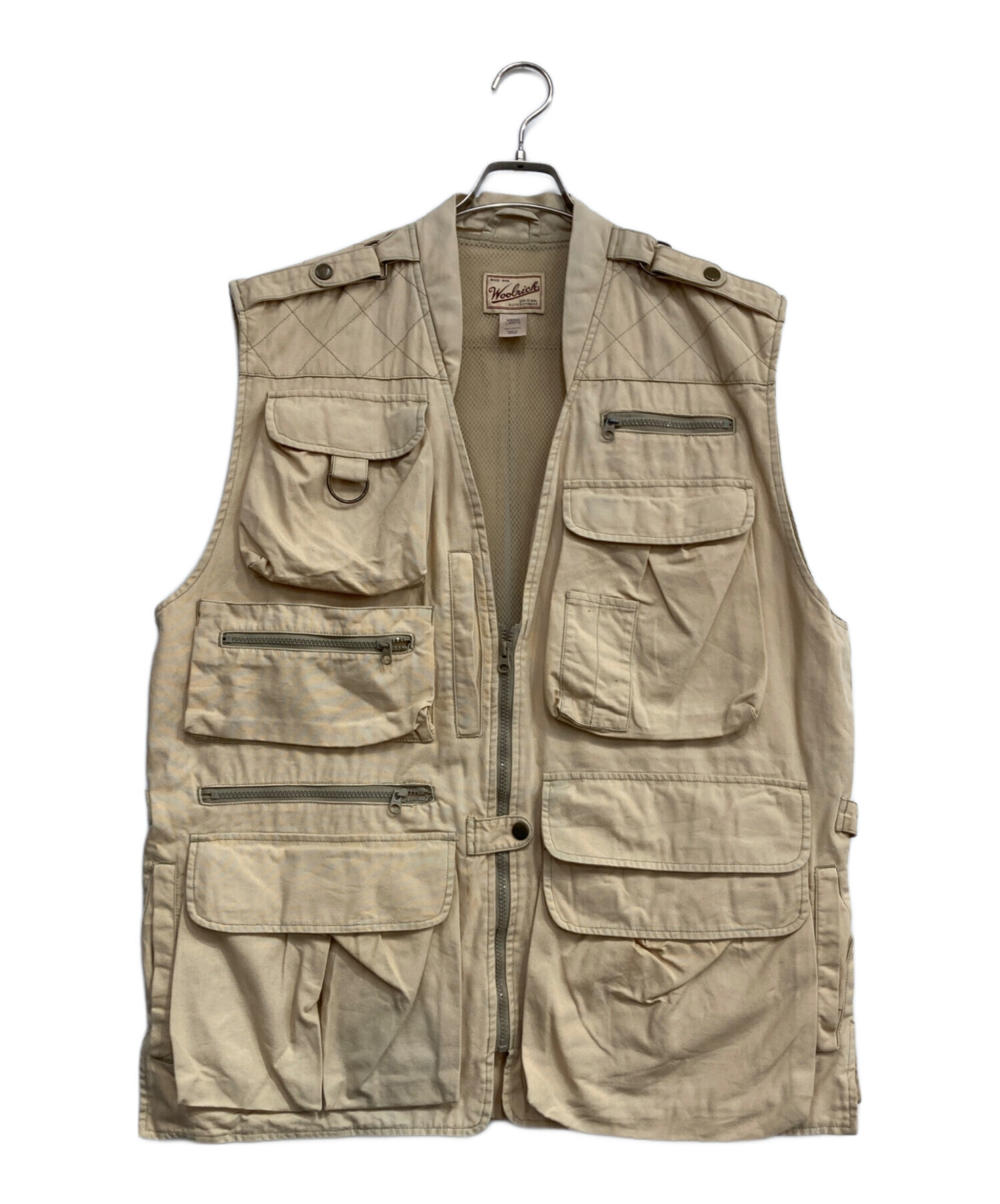 (レア/非売品)Woolric outdoorフィッシングベスト ベージュ 中古・古着通販】WOOLRICH (ウールリッチ) フィッシングベスト