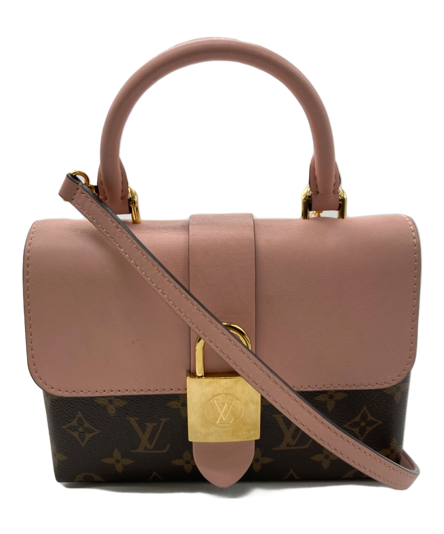 本物 ルイヴィトン LOUIS VUITTON LV ロッキー BB モノグラム 2WAY ショルダーバッグ ハンドバッグ ブラウン ローズプードル M44080 ビトン バッグ 中古 LOUIS VUITTON（ルイ・ヴィトン） 本物 LOUIS VUITTON LV ロッキー BB