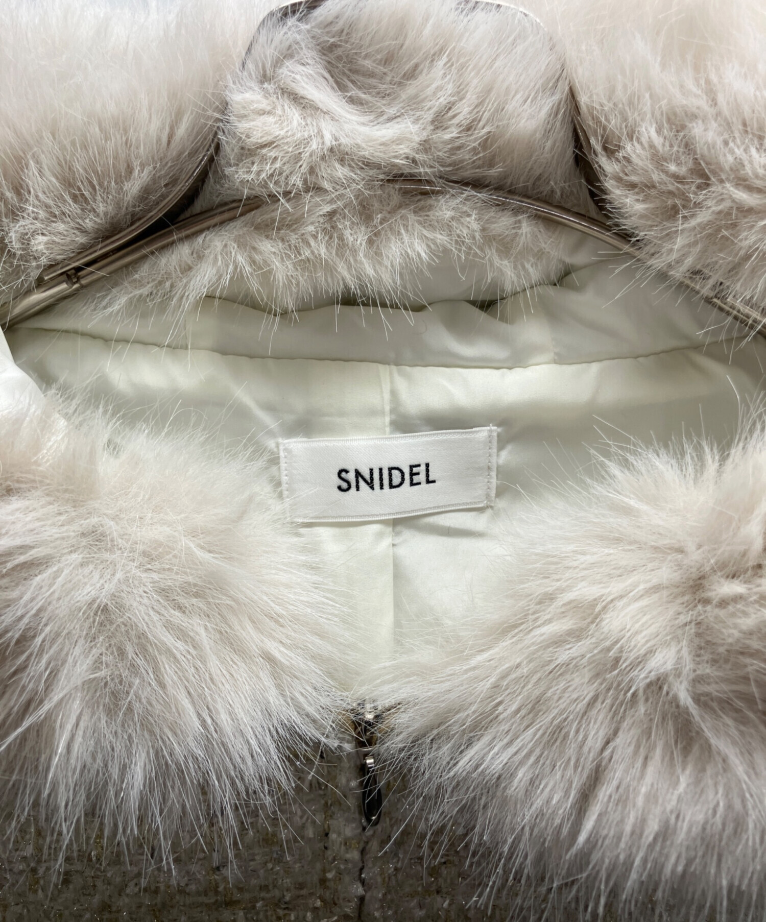 中古・古着通販】Snidel (スナイデル) ファー付きツイードブルゾン 