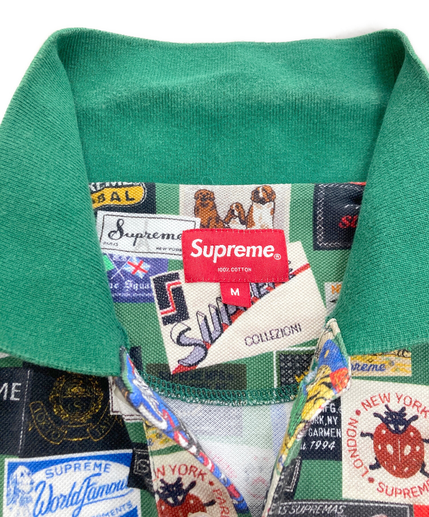 トップス Supreme Labeles Polo 中古・古着通販】Supreme (シュプリーム) Labels Polo グリーン サイズ