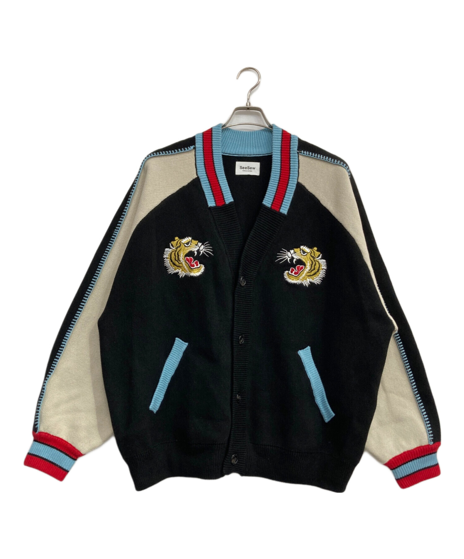 中古・古着通販】SeeSew (シーソー) SKA CARDIGAN ブラック サイズ:L