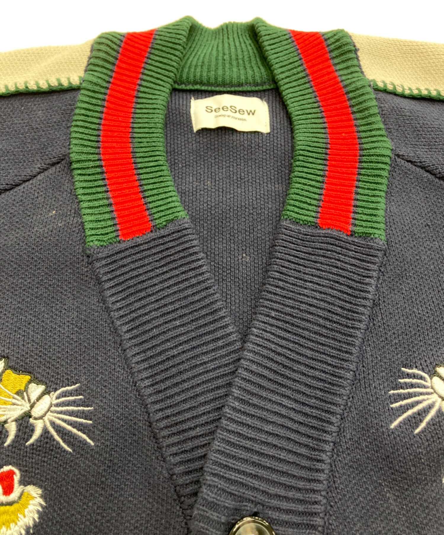 中古・古着通販】SeeSew (シーソー) SKA CARDIGAN ネイビー サイズ:L