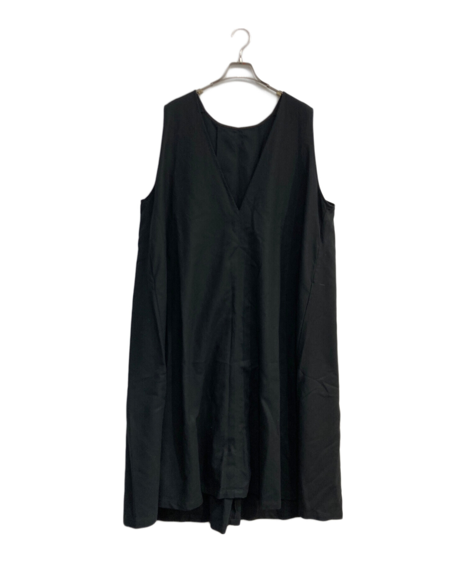 nest Robeネストローブ　Vネック　ノースリーブワンピース　カーキ 中古・古着通販】nest Robe (ネストローブ) ディープVネック