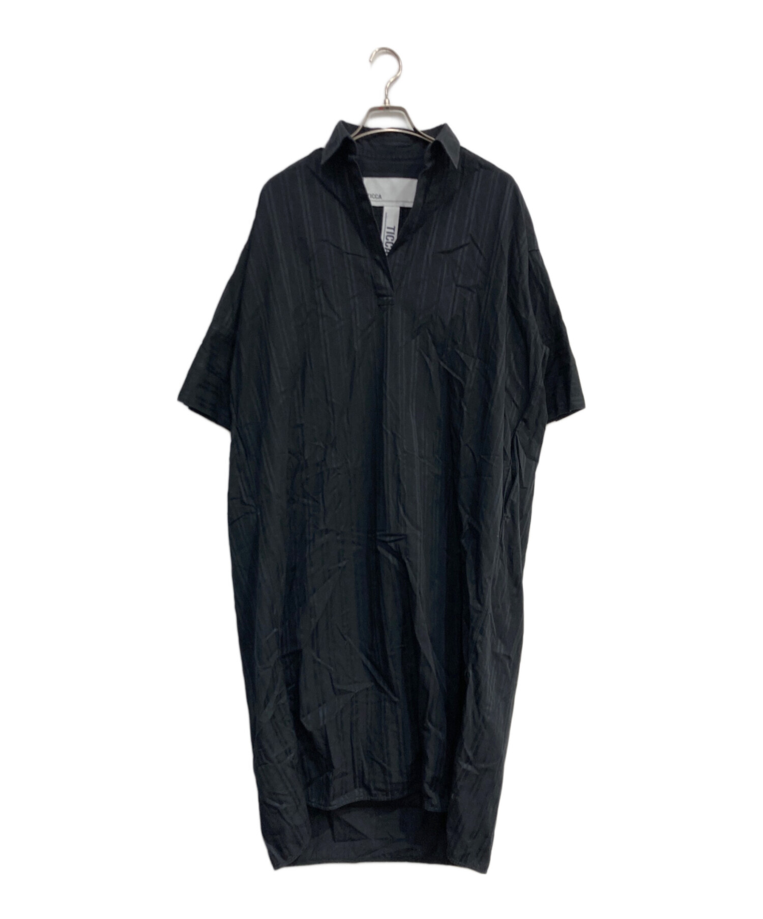 中古・古着通販】TICCA (ティッカ) スキッパーシャツワンピース