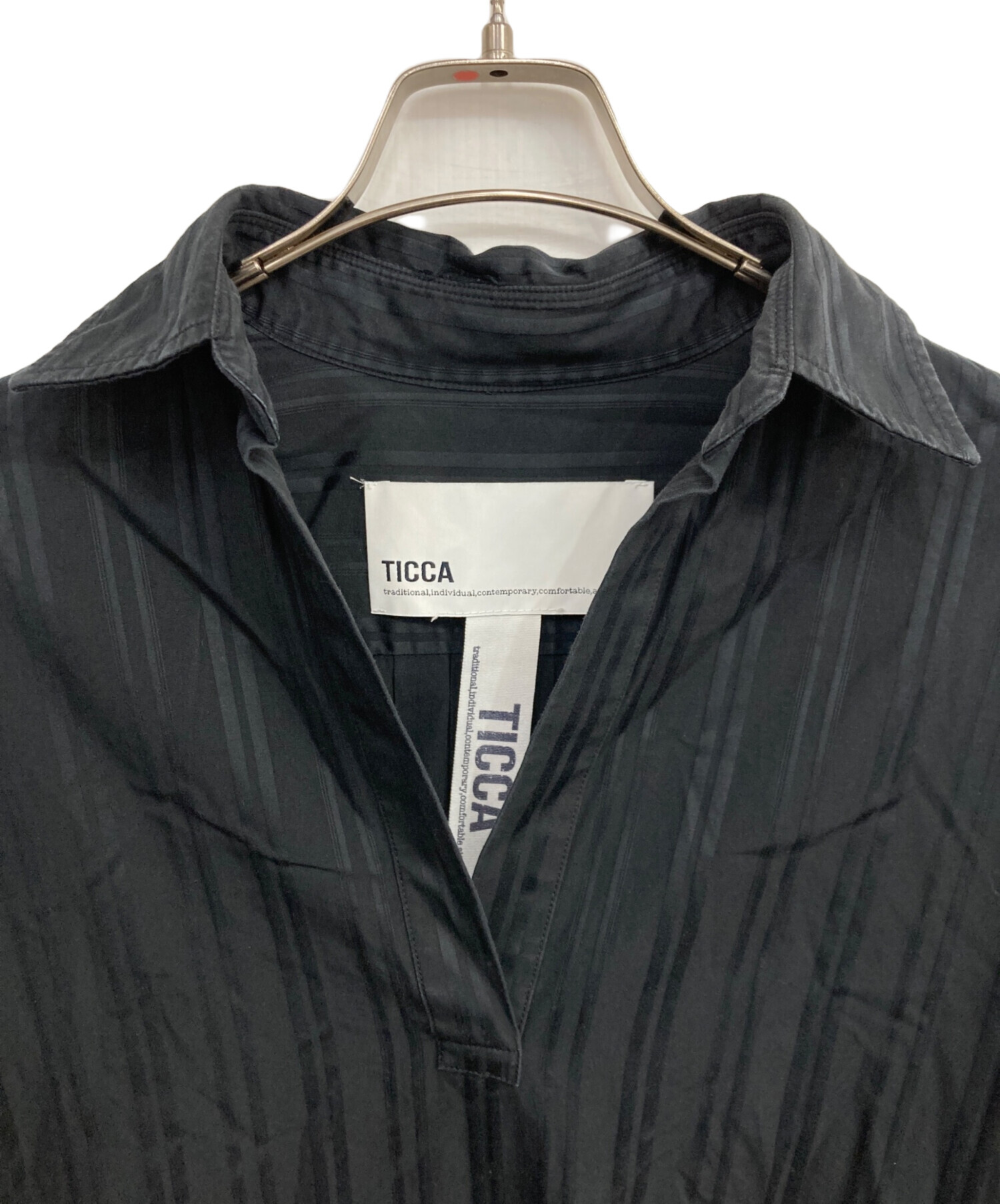 中古・古着通販】TICCA (ティッカ) スキッパーシャツワンピース