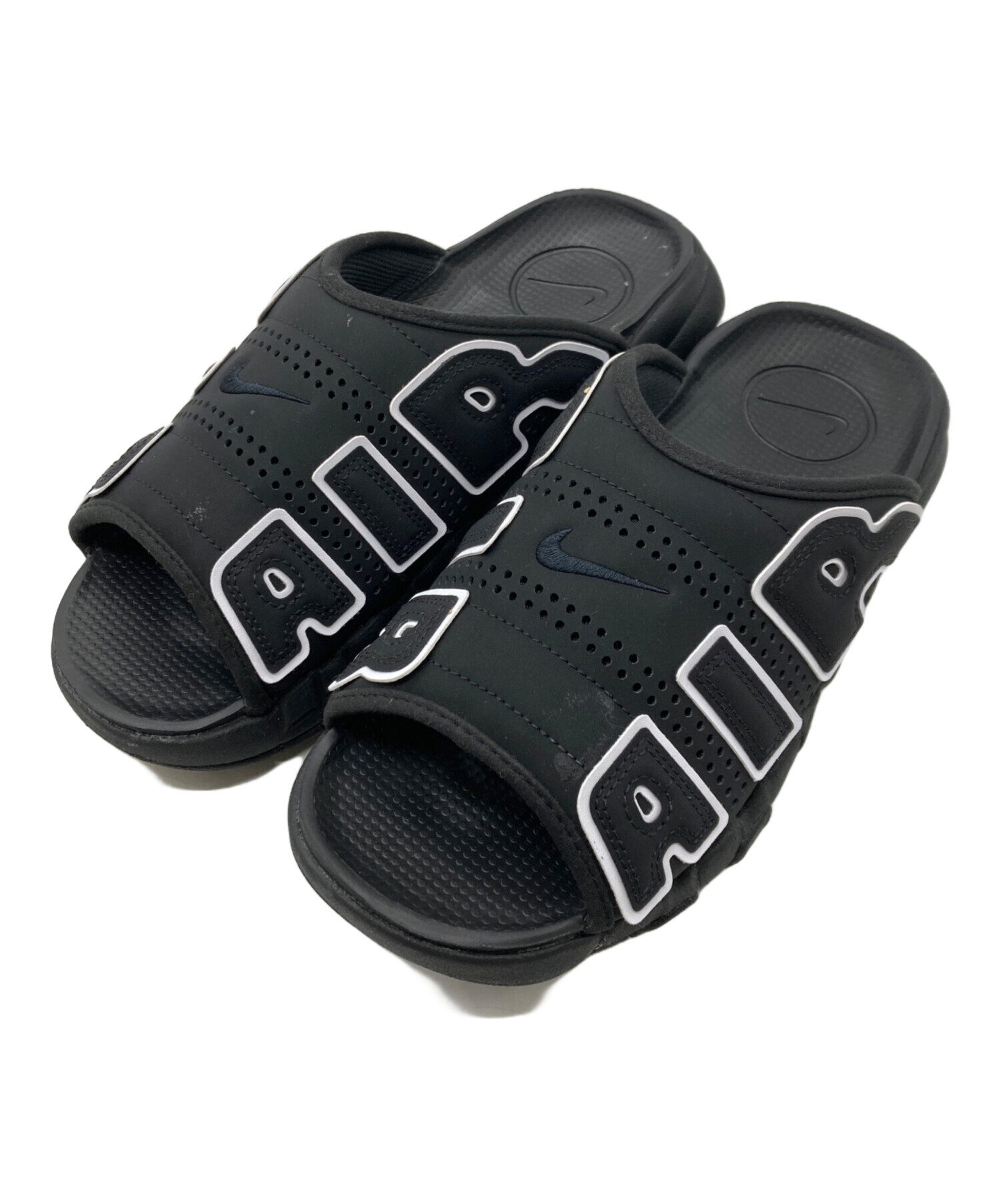 中古・古着通販】NIKE (ナイキ) AIR MORE UPTEMPO SLIDE ブラック