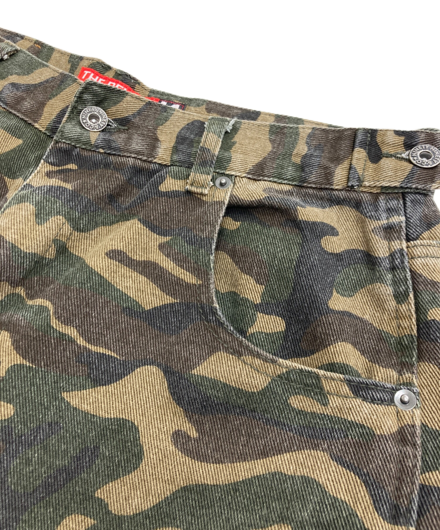 中古・古着通販】9090 (9090) OG Logo Painted Denim Pants カーキ