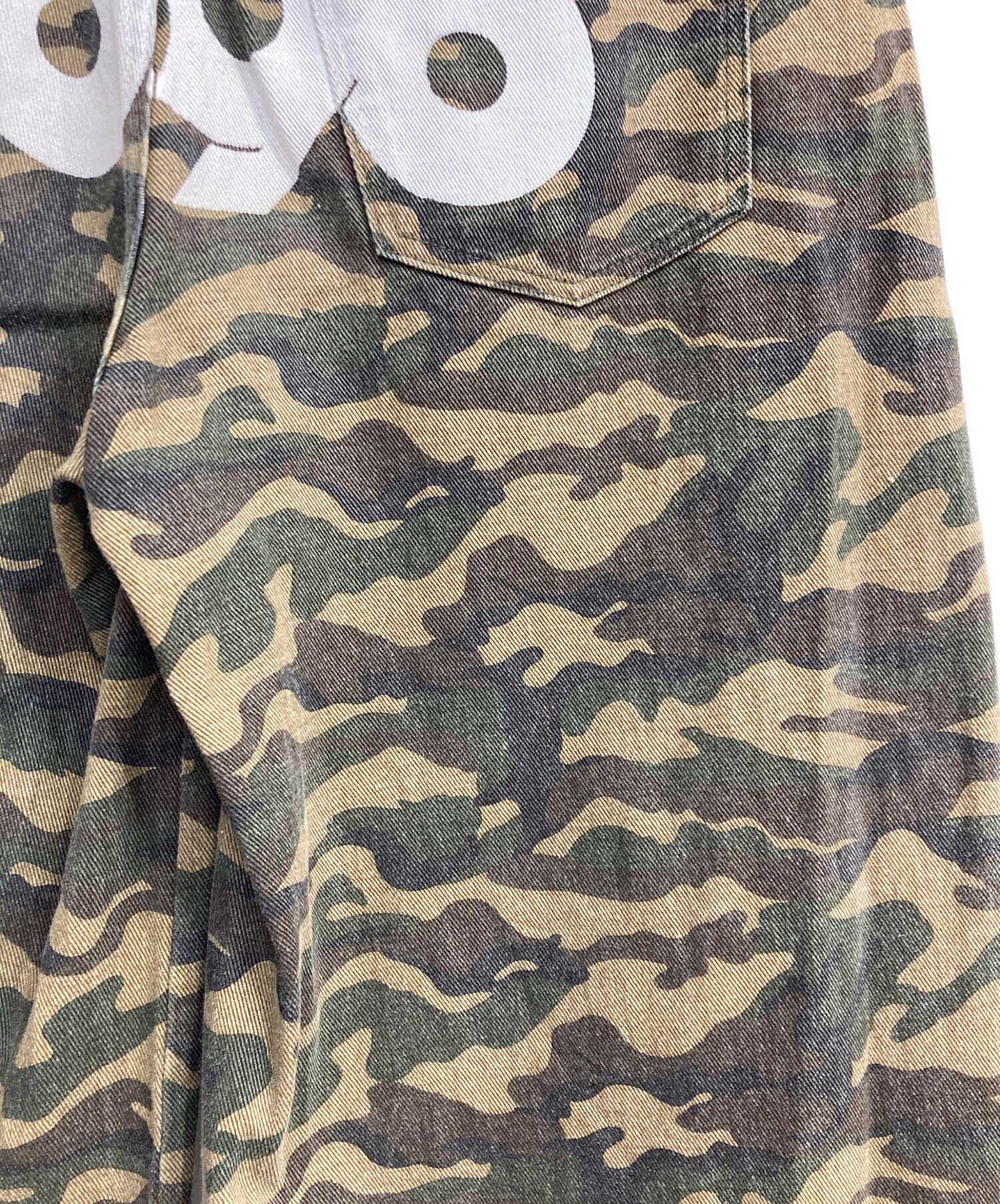 中古・古着通販】9090 (9090) OG Logo Painted Denim Pants カーキ
