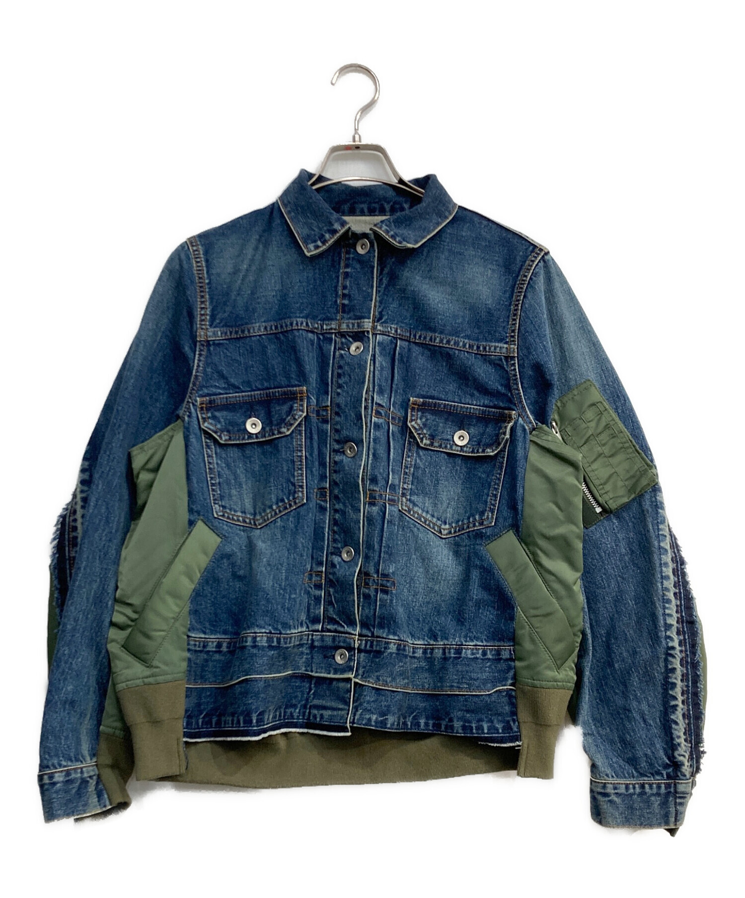 中古・古着通販】sacai (サカイ) デニム×MA-1ジャケット ブルー