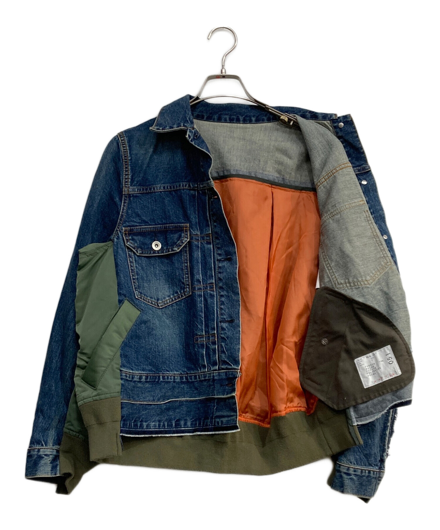 中古・古着通販】sacai (サカイ) デニム×MA-1ジャケット ブルー