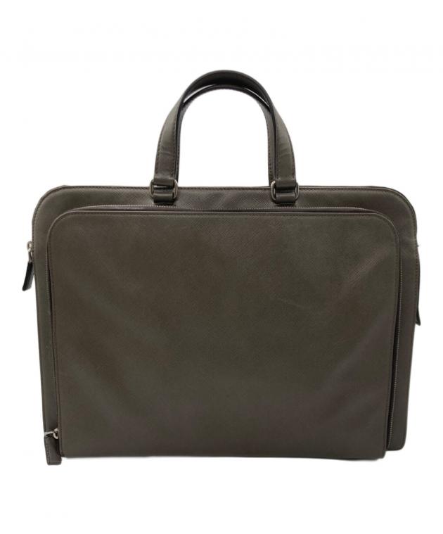 中古・古着通販】PRADA (プラダ) サフィアーノレザーブリーフケース
