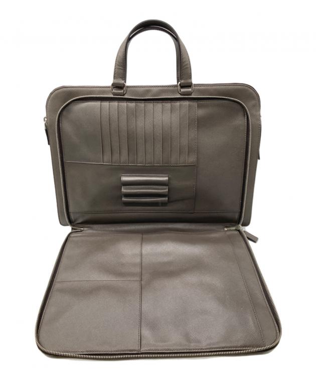 中古・古着通販】PRADA (プラダ) サフィアーノレザーブリーフケース