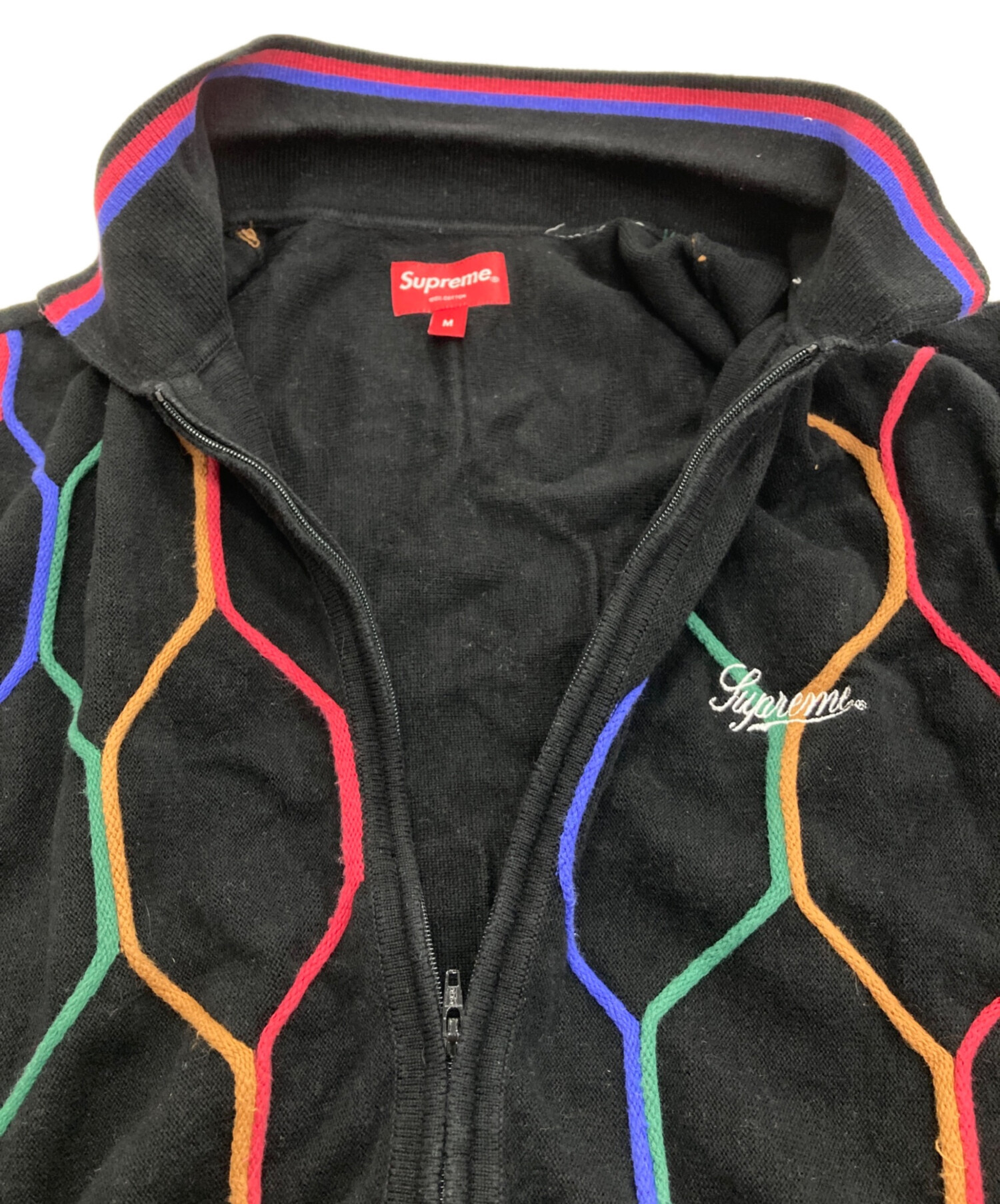中古・古着通販】Supreme (シュプリーム) Hex Zip Up Polo ブラック 