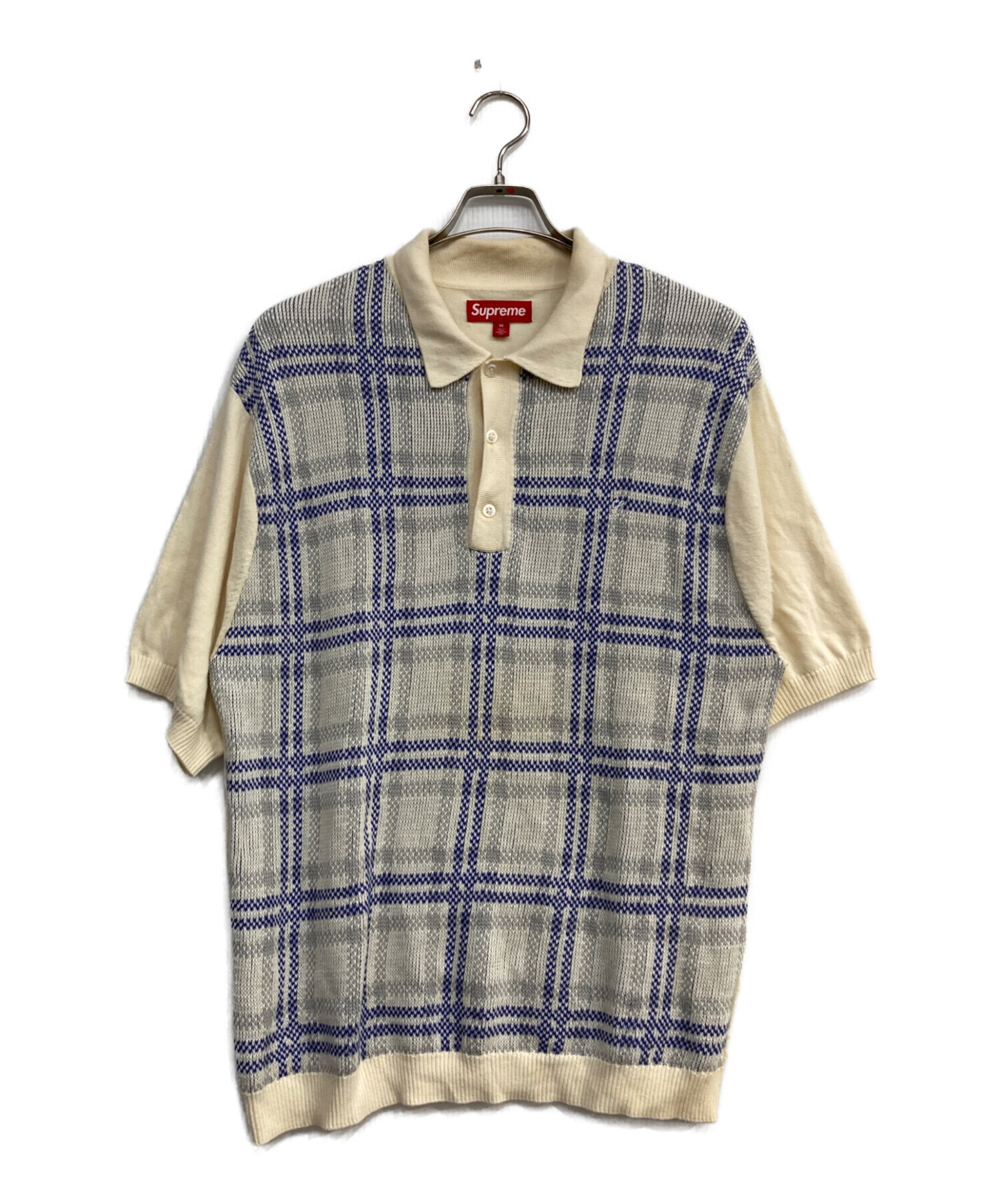 中古・古着通販】SUPREME (シュプリーム) plaid knit s/s polo