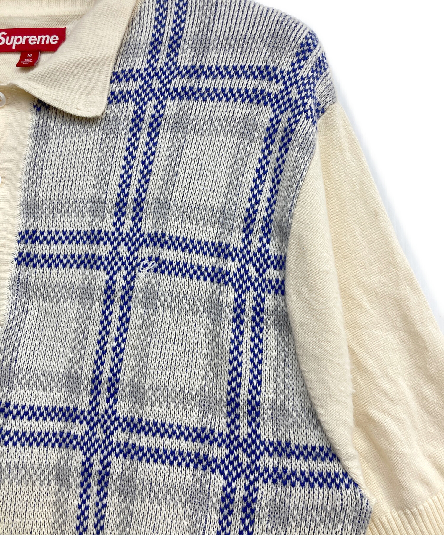 中古・古着通販】SUPREME (シュプリーム) plaid knit s/s polo 