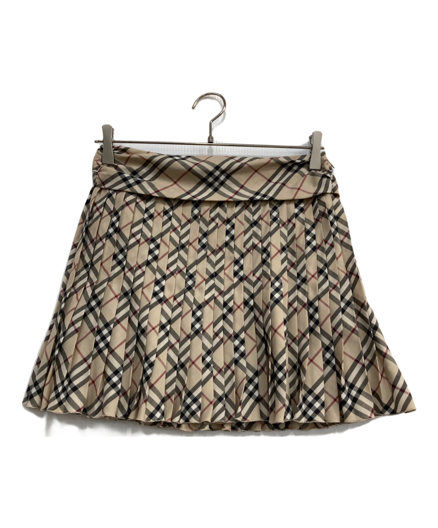 新品未使用　バーバリー　BURBERRY ベージュ　プリーツスカート 中古・古着通販】BURBERRY LONDON BLUE LABEL (バーバリーロンドン