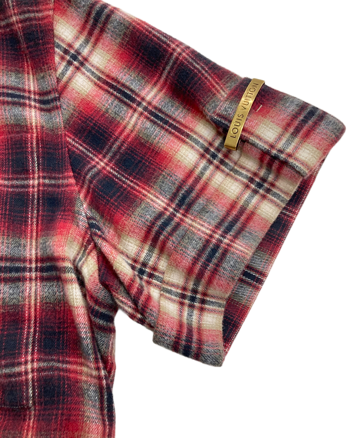 LOUIS VUITTON チェック柄 半袖Tシャツ 中古・古着通販】LOUIS VUITTON (ルイ ヴィトン) 半袖チェックシャツ