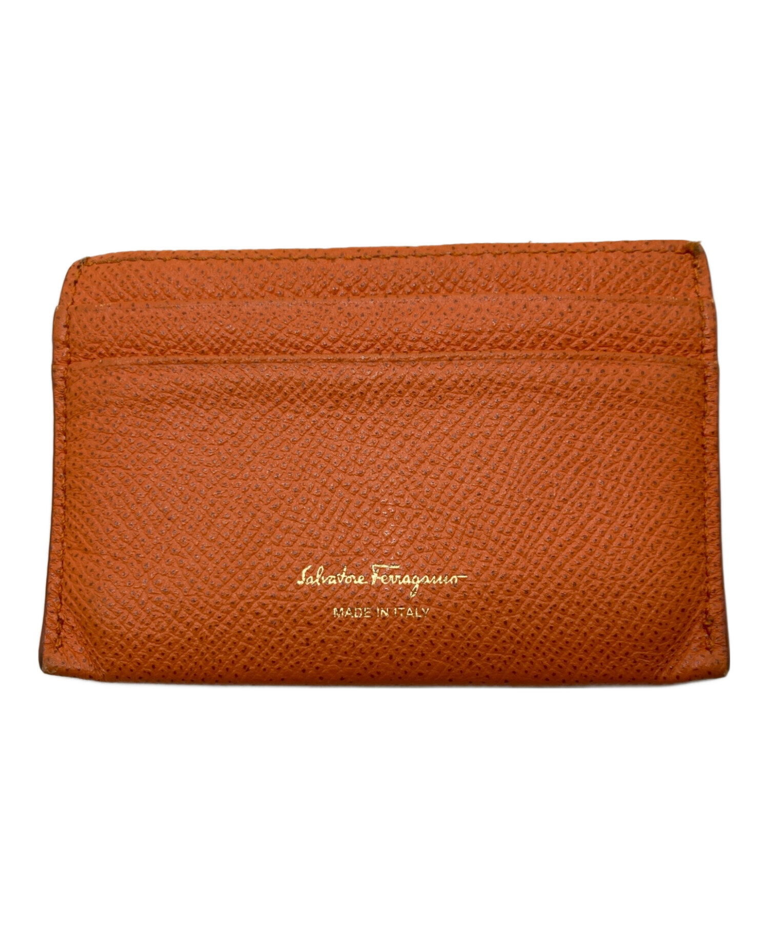 Salvatore Ferragamo 名刺入れ オレンジ 中古・古着通販】Salvatore Ferragamo (サルヴァトーレ フェラガモ
