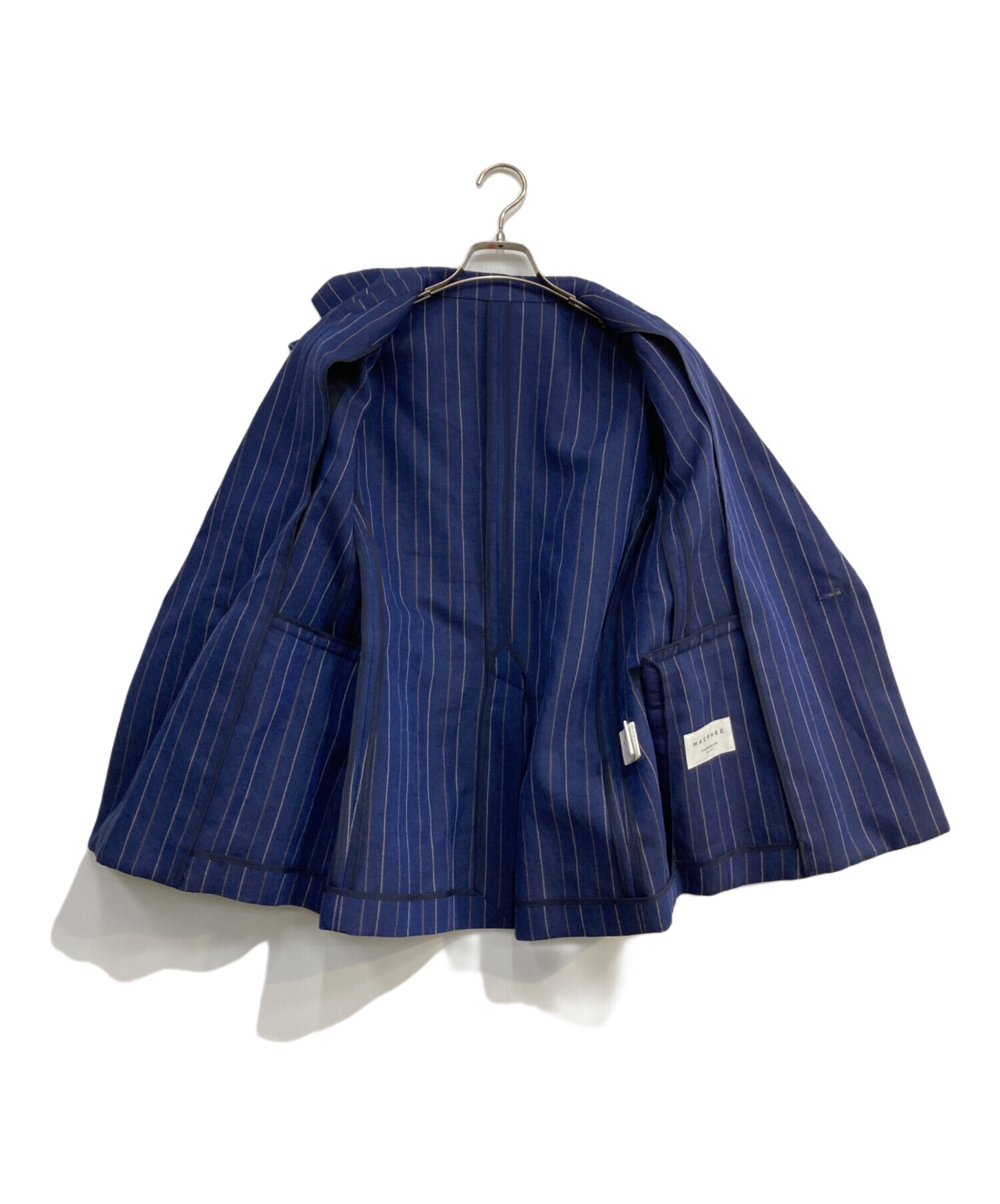 MACPHEE ネイビージャケット 中古・古着通販】MACPHEE (マカフィー) ダブルカバーリネン ピークド