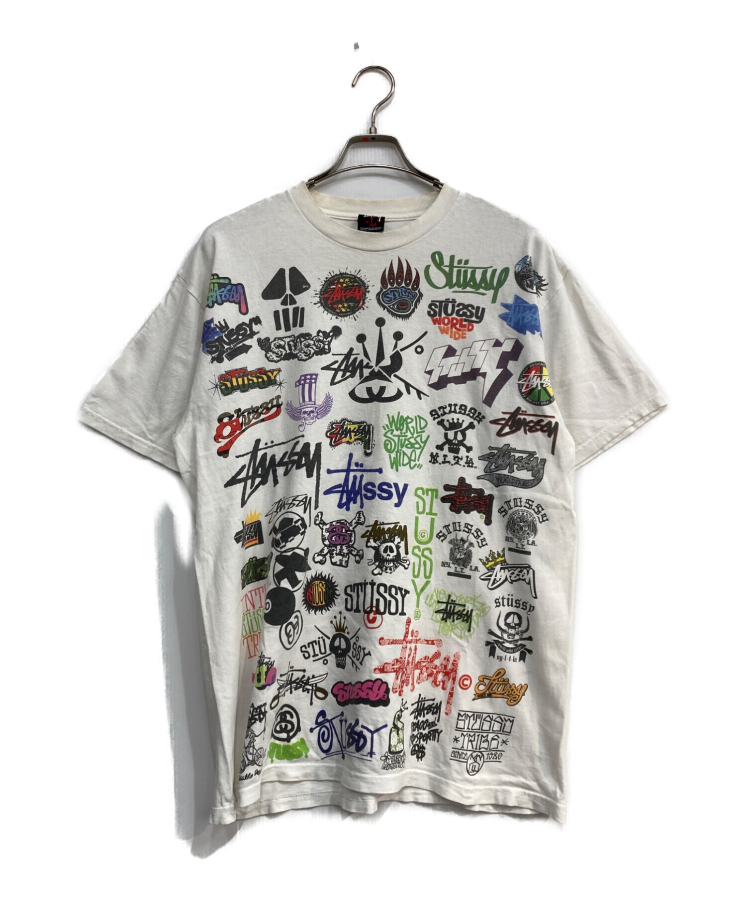 中古・古着通販】stussy (ステューシー) 歴代ロゴTEE ホワイト サイズ