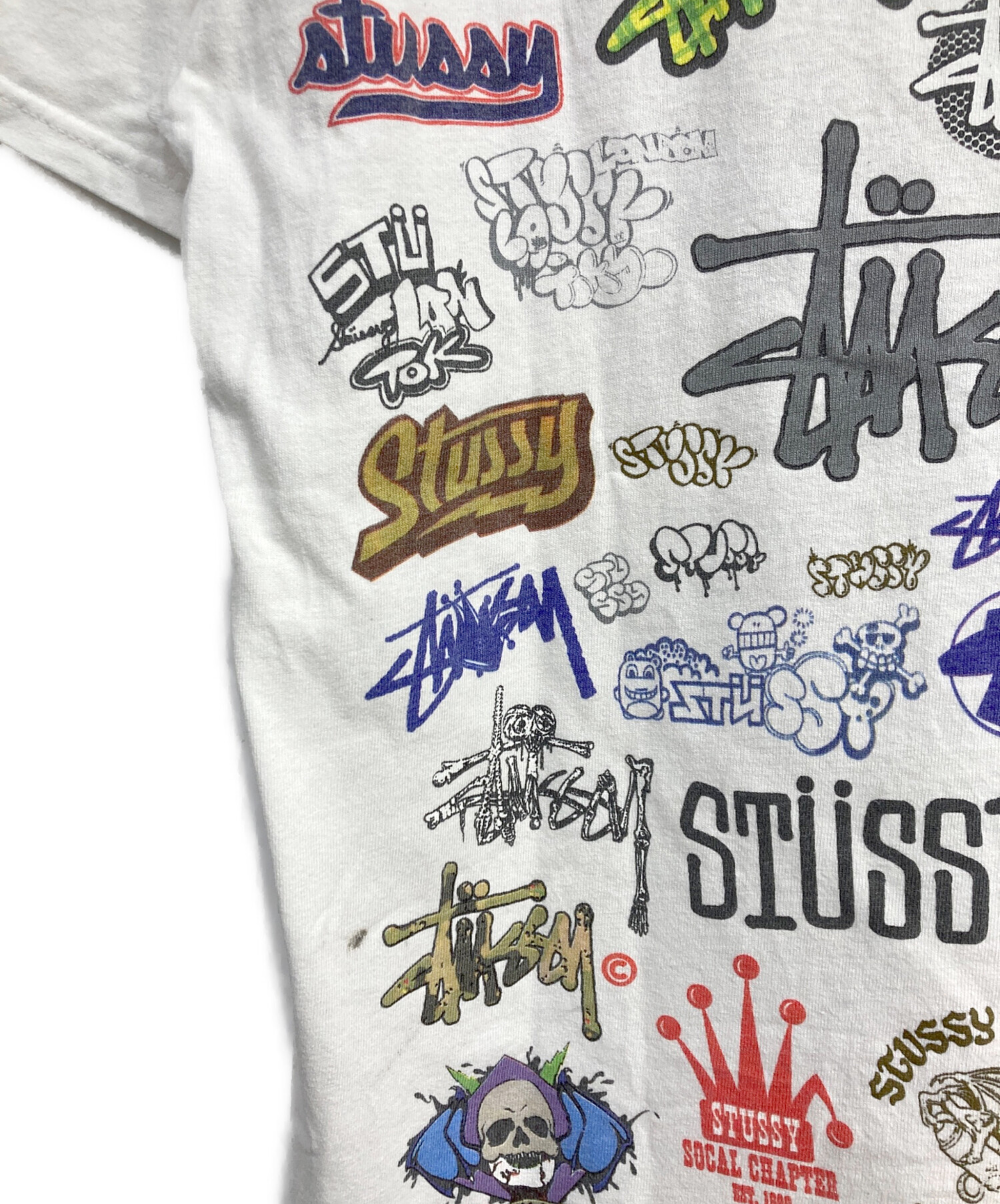 中古・古着通販】stussy (ステューシー) 歴代ロゴTEE ホワイト サイズ