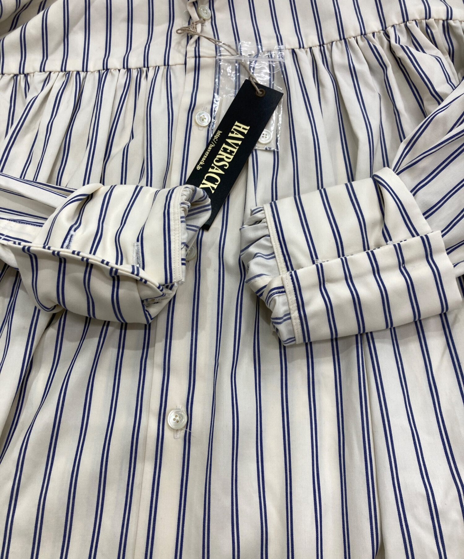 HAVERSACK ストライプ柄 長袖Tシャツ サイズ1 中古・古着通販】HAVERSACK (ハバーサック) ストライプシャツ