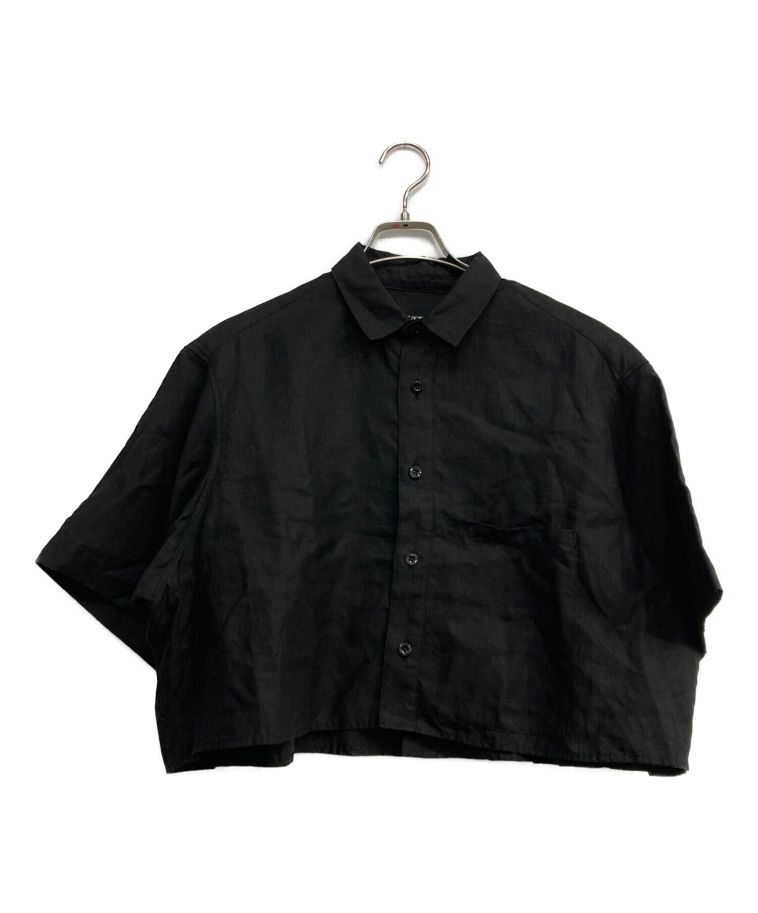 中古・古着通販】HAVERSACK (ハバーサック) リネン半袖シャツ ブラック 