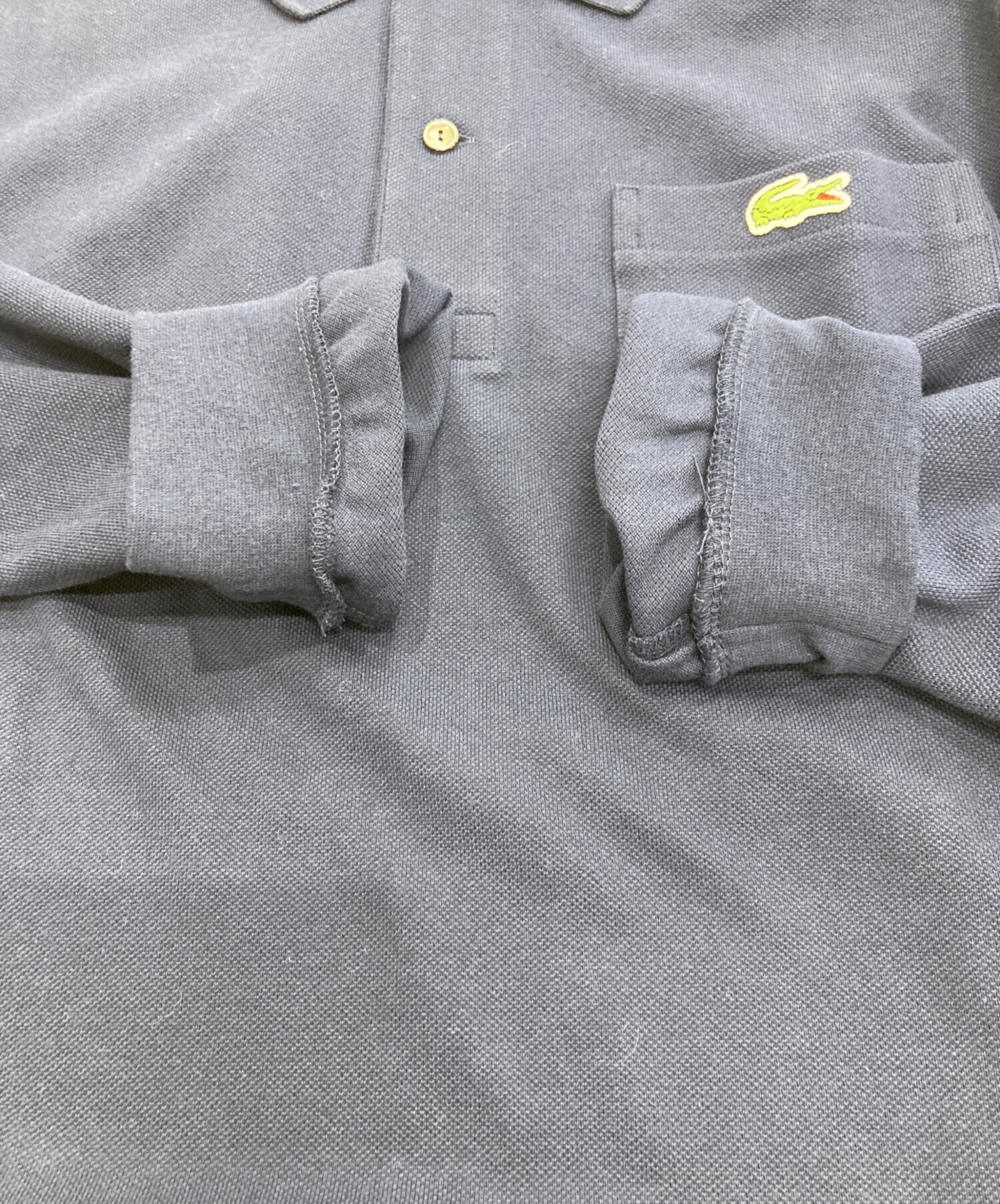 中古・古着通販】LACOSTE (ラコステ) 長袖ポロシャツ ネイビー サイズ