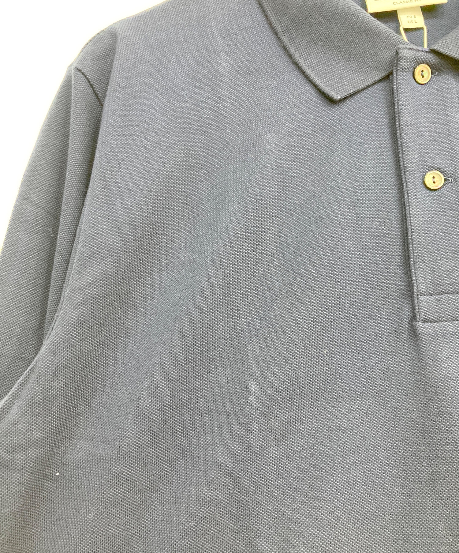 中古・古着通販】LACOSTE (ラコステ) 長袖ポロシャツ ネイビー サイズ