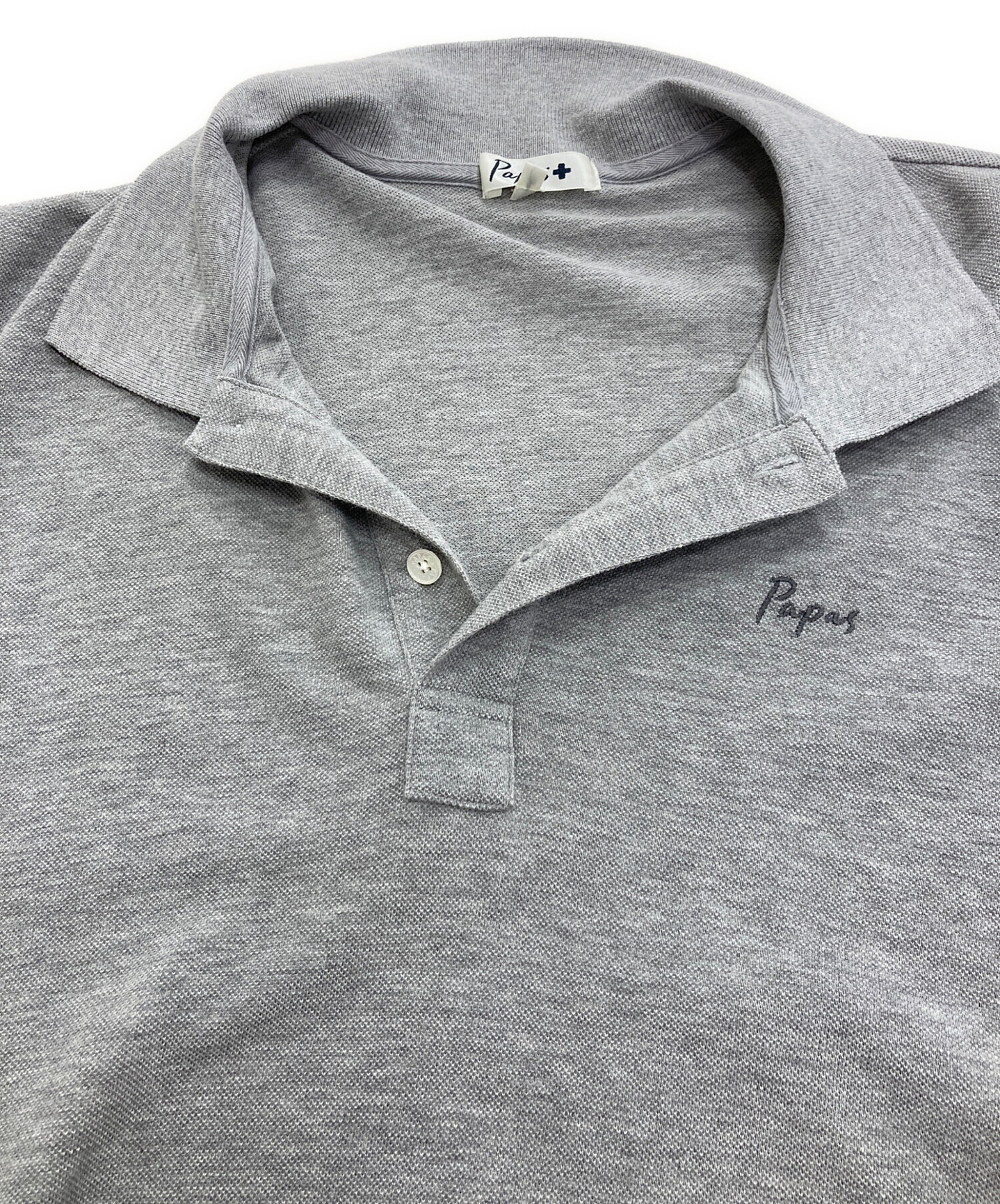 中古・古着通販】PAPAS PLUS (パパスプラス) ポロシャツ グレー サイズ