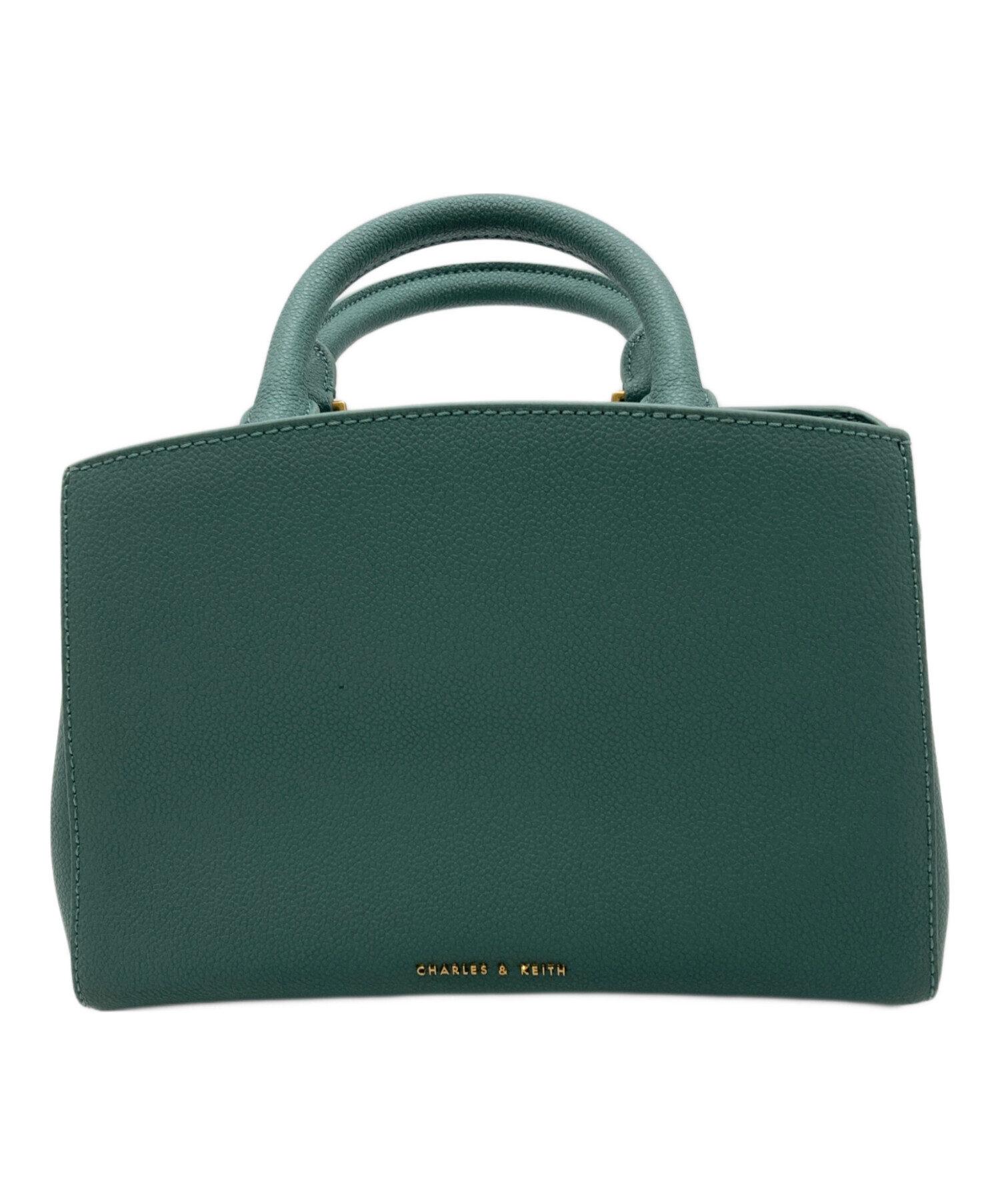CHARLES & KEITH ショルダーバッグ 合皮 チェーン 2WAY 緑 CHARLES 