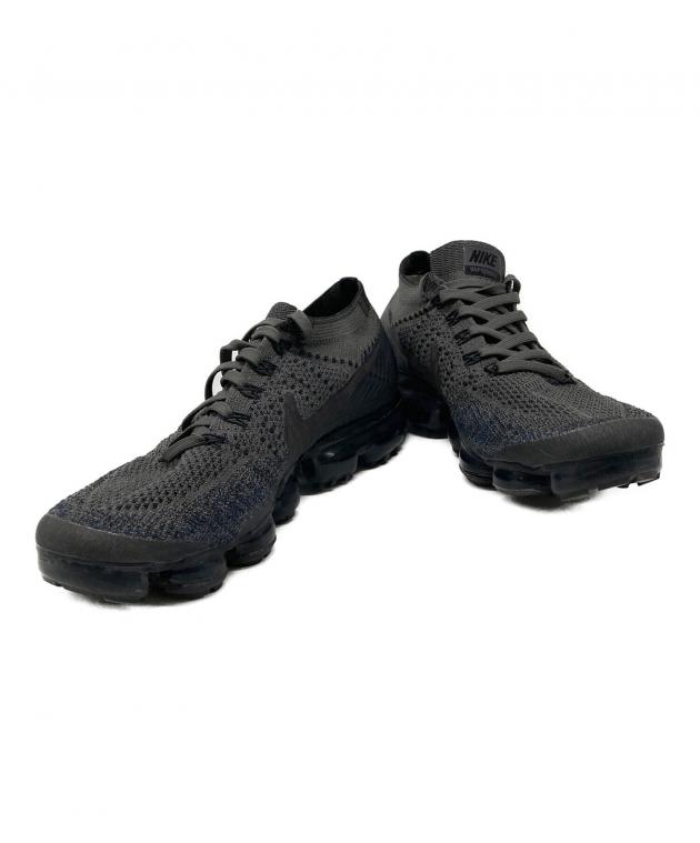 中古 NIKE AIR VAPORMAX FLYKNIT スニーカー ブラック 中古・古着通販】NIKE (ナイキ) AIR VAPORMAX FLYKNIT ブラック×グレー