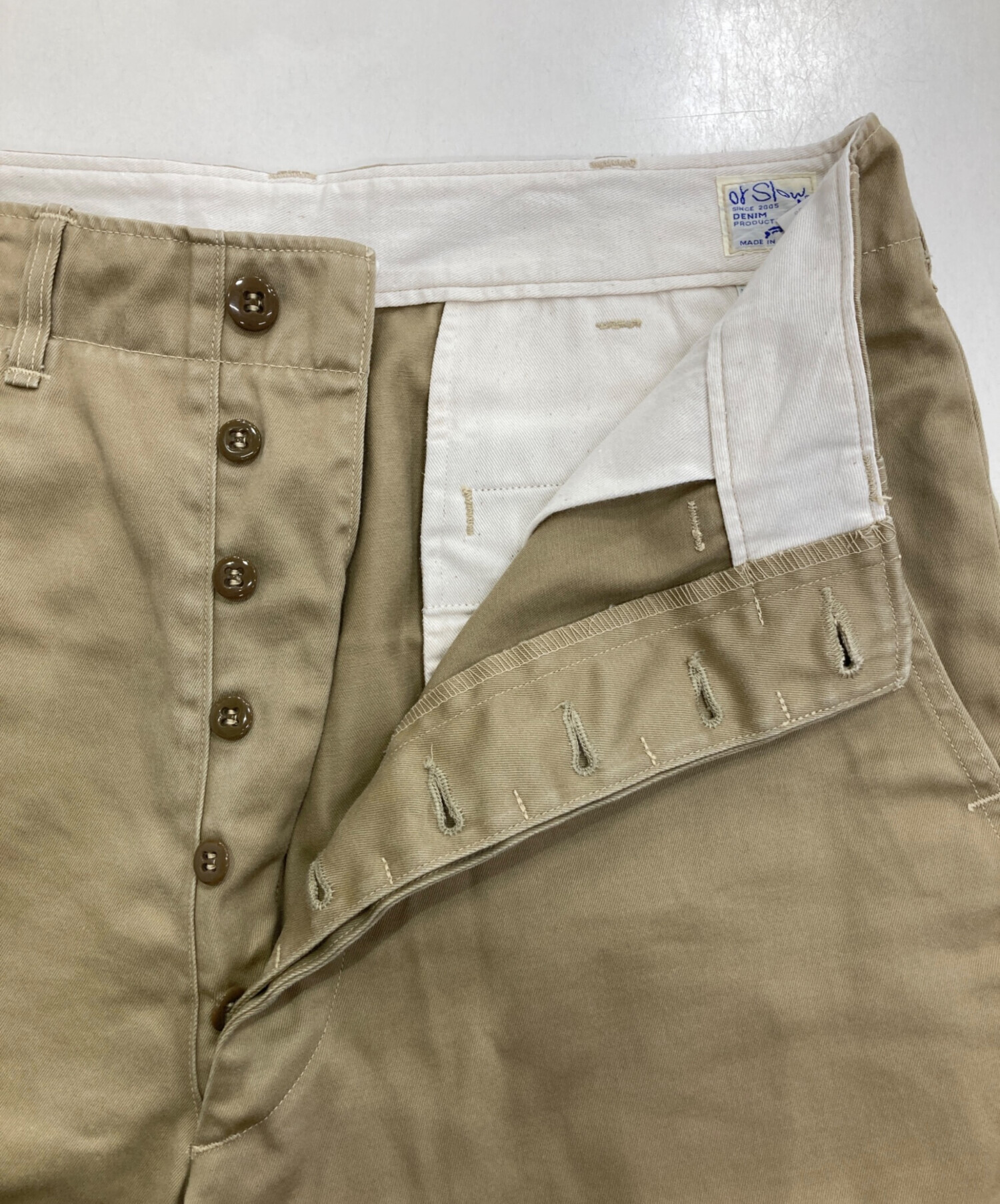 orslow リメイク　105 美中古　サイズ4 オアスロウ 中古・古着通販】orSlow (オアスロウ) 5ポケットチノパンツ ベージュ