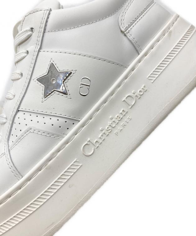 【S】Dior スニーカー ホワイト 厚底 37 1/2 中古・古着通販】Christian Dior (クリスチャン ディオール