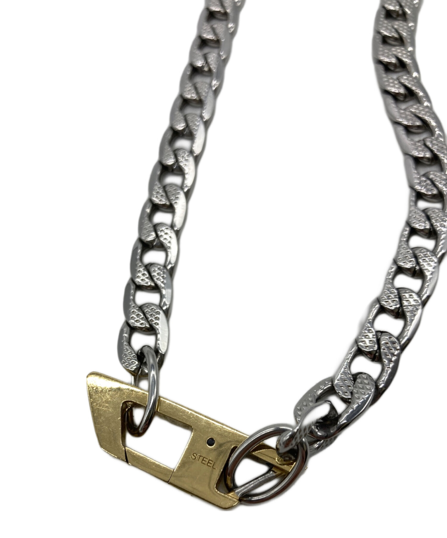 中古・古着通販】DIESEL (ディーゼル) Dロゴチェーンネックレス