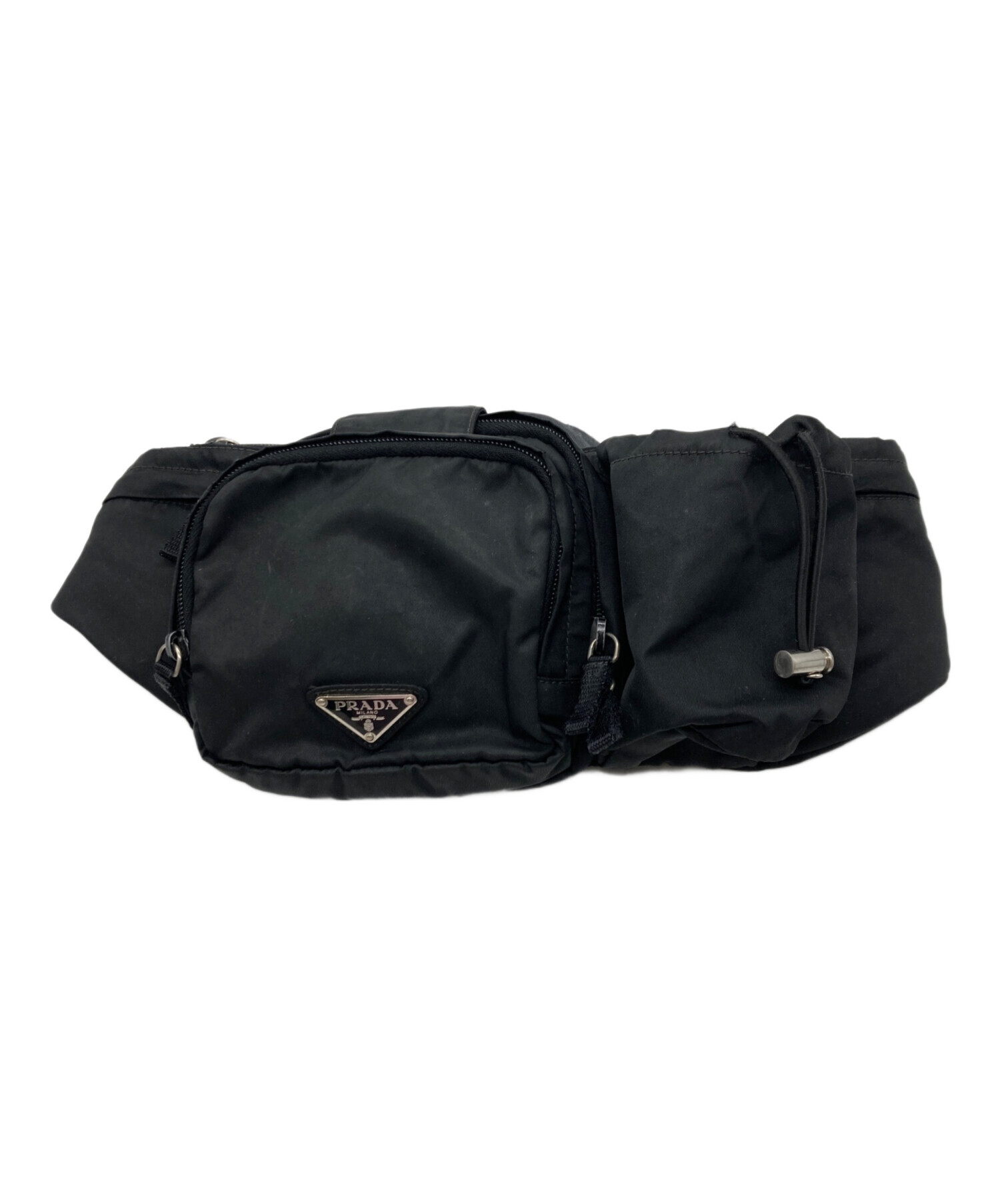 PRADA ボディバッグ Art. 4VA056 ブラック 中古・古着通販】PRADA (プラダ) ナイロンボディバッグ ブラック