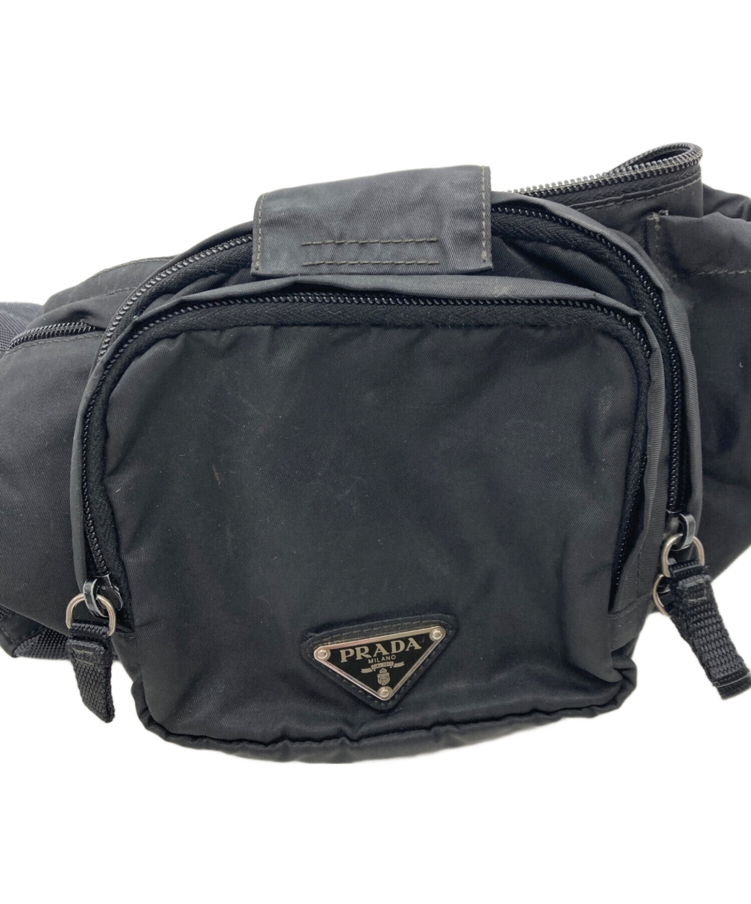 中古・古着通販】PRADA (プラダ) ナイロンボディバッグ ブラック